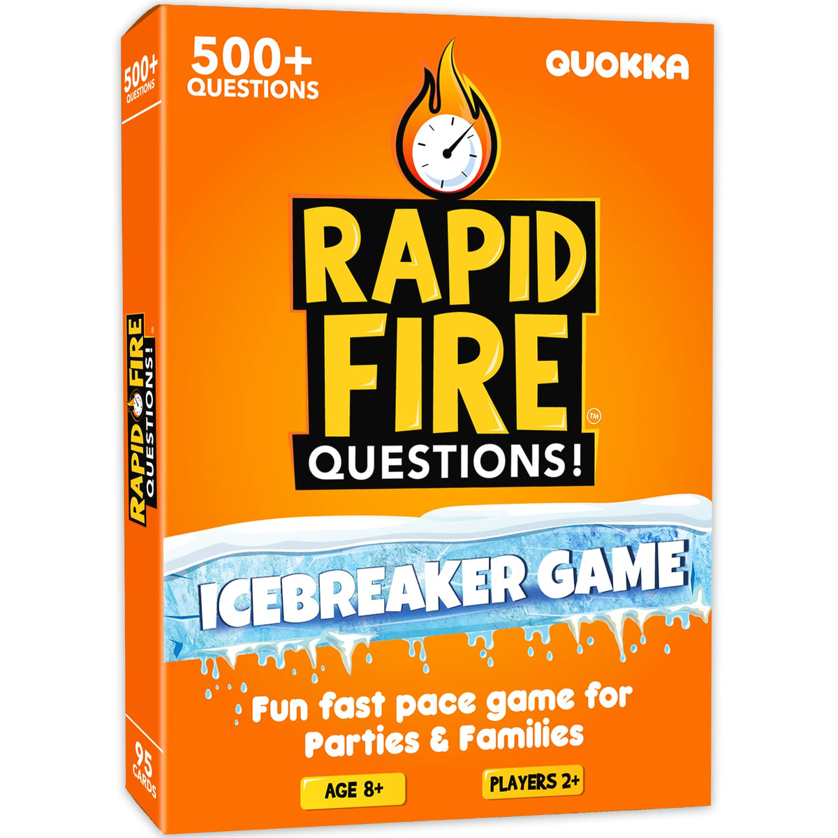 QUOKKA Icebreaker Cards with 500+ Questions - Adults Kids Family Conversation Cards Game - Break The Ice Family Game for Kids 8-12 - Perfect for Family or Adults Game Night I Travel Version